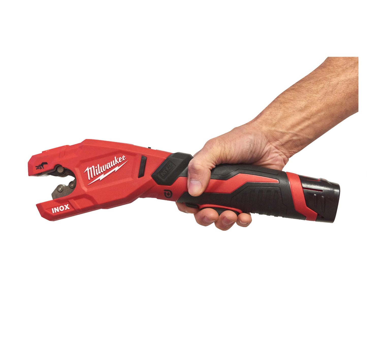 Talladora de tubs d’acer inoxidable + 2 bateries de 2Ah + carregador + maletí Milwaukee M12 PCSS-202C