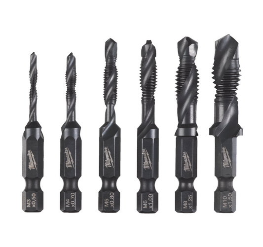 Broques roscades d’1/4" 6pc HSS-G Milwaukee