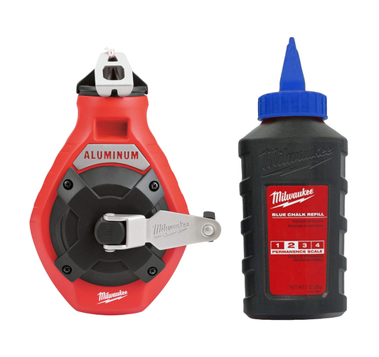 Tiralínies de corda fina de 30m amb guix blau Milwaukee