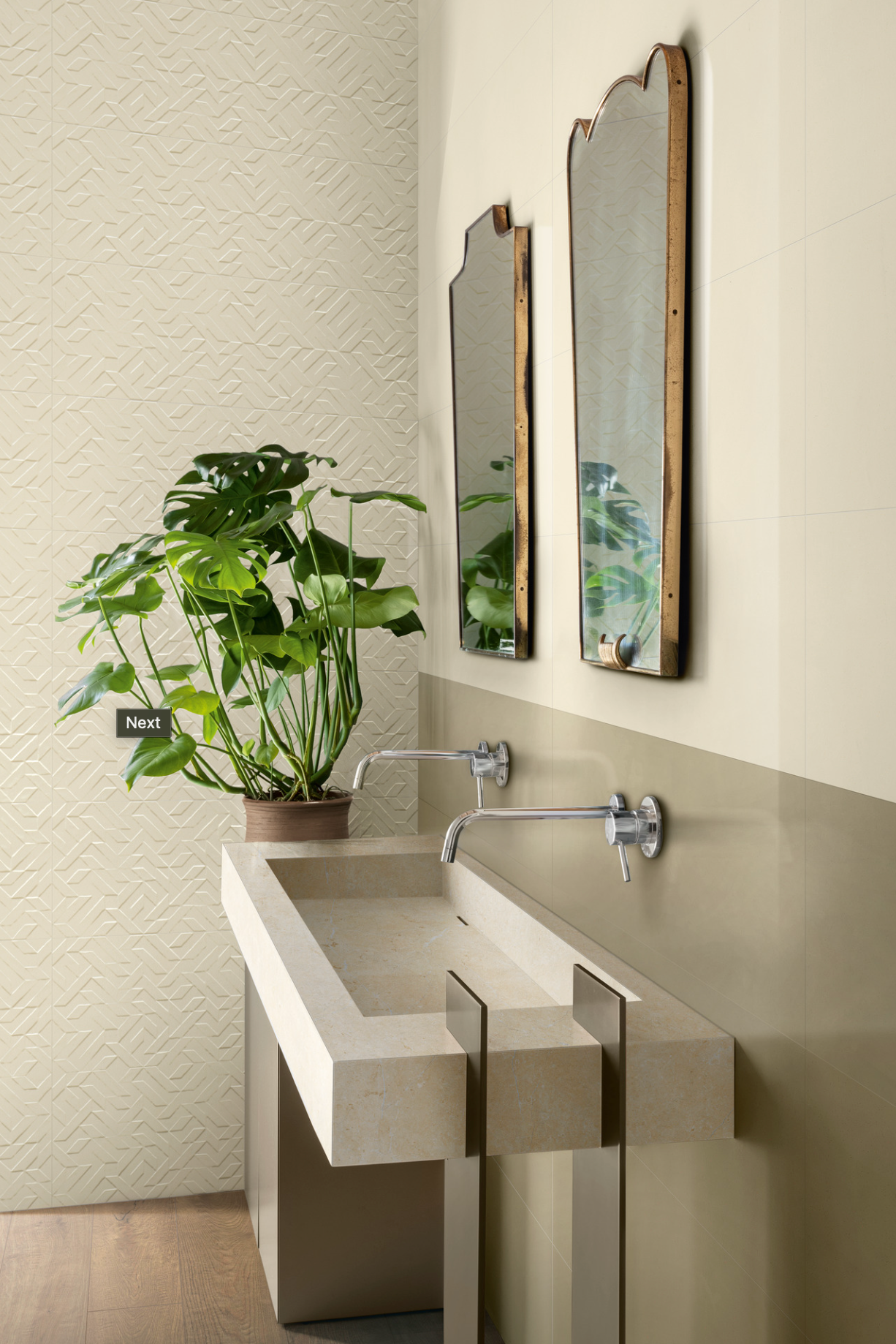 Caixa d'1,35m2 Racconti Avorio 3D SEG 30x90cm Marazzi