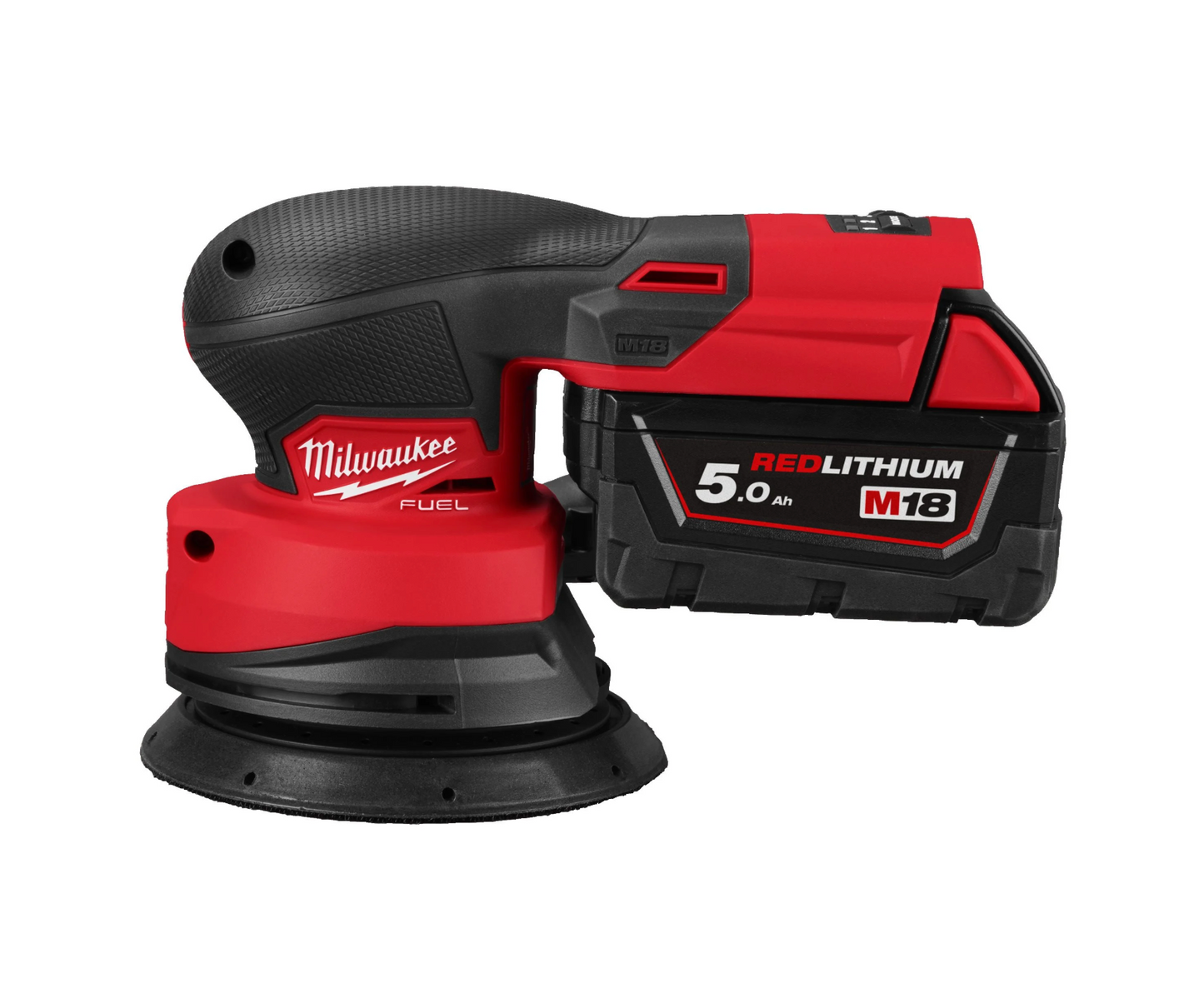 Polidora rotoorbital M18 Fuel 125mm + 2bat 5Ah + carregador + maletí Milwaukee M18 FROS125-502X