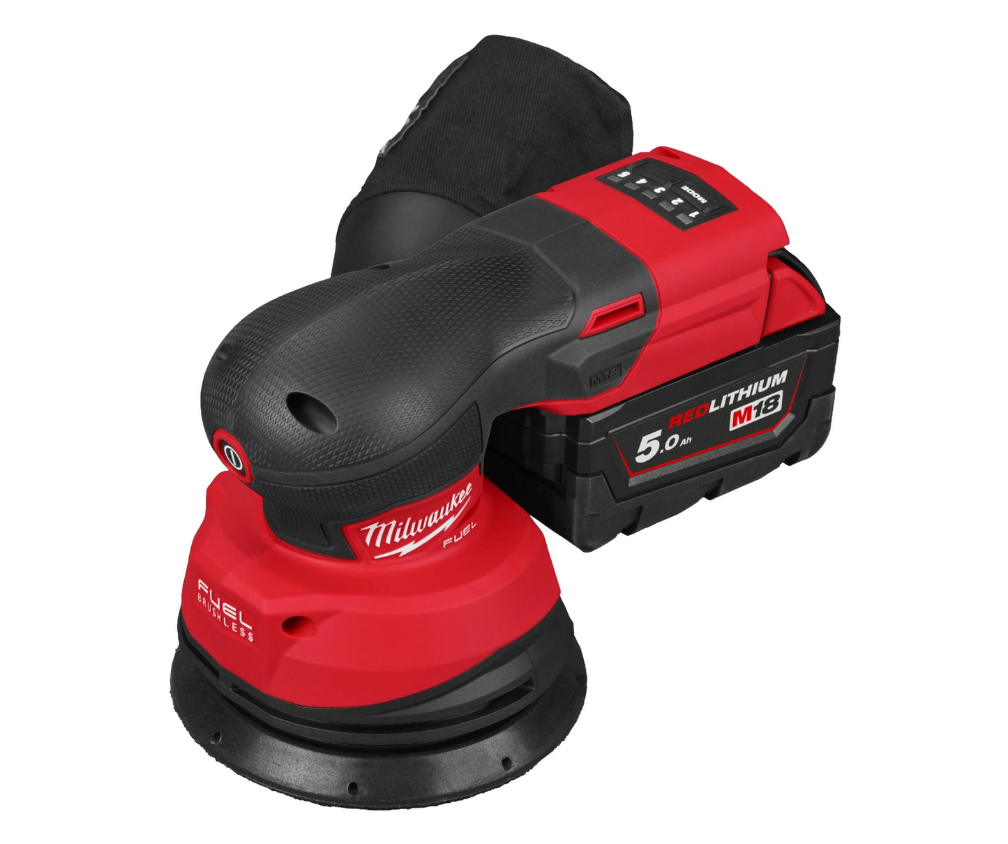 Polidora rotoorbital M18 Fuel 125mm + 2bat 5Ah + carregador + maletí Milwaukee M18 FROS125-502X