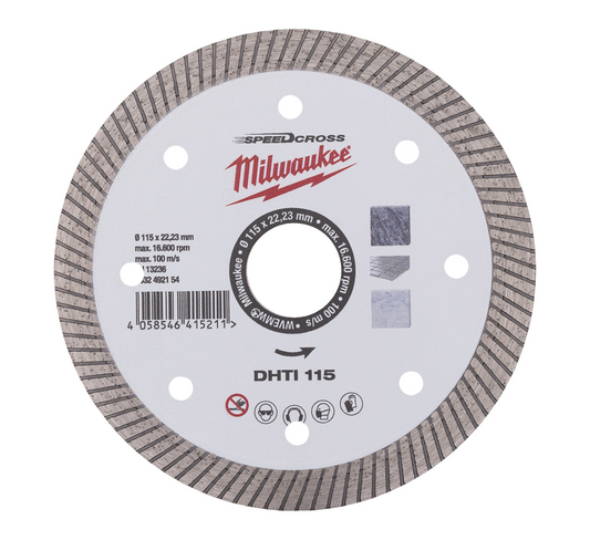 Disc diamantat Speedcross DHTi continu de 115 mm Milwaukee
