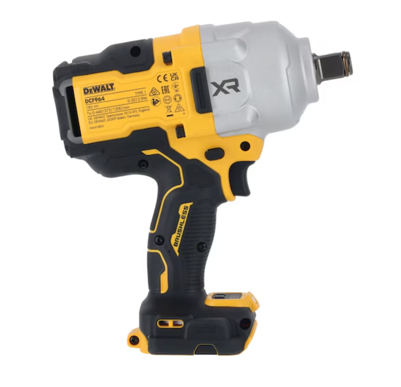 Clau d’impacte XR 18V 3/4" d’alt parell, 1.925 Nm Dewalt DCF964NT