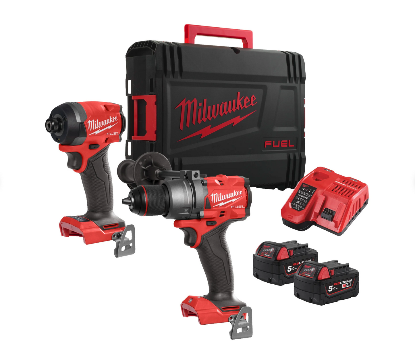Powerpack M18 Trepant percutor + Tornavís d’impacte + 2 bateries + Carregador + Maletí Milwaukee M18 FPP2A3-502X