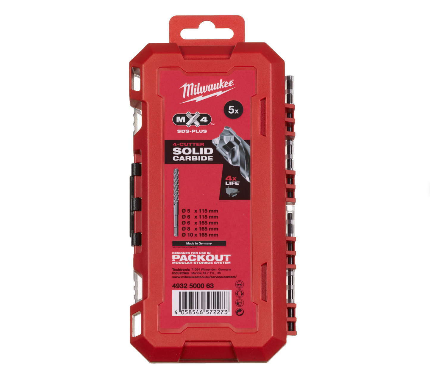 Estoig de 5 broques SDS-PLUS MX4 Milwaukee