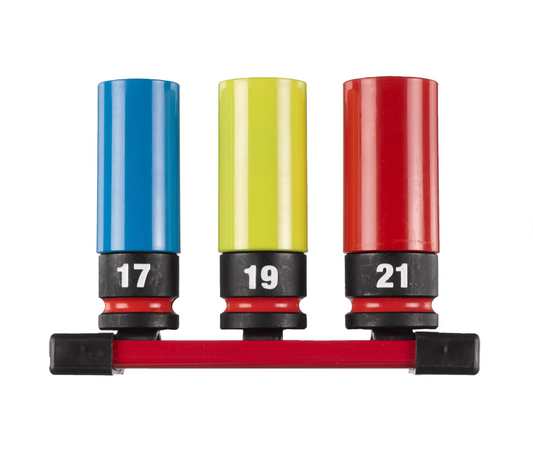 Joc de 3 vasos d’impacte hexagonals d’1/2" per a llantes Milwaukee