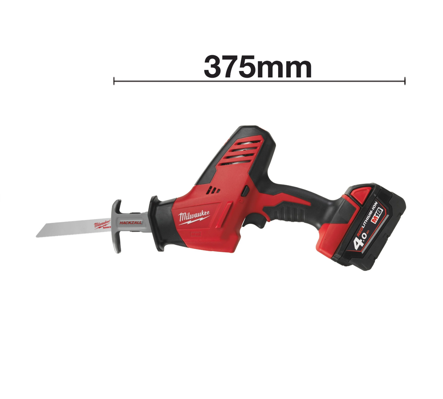 Serra de sabre M18 amb 2 bateries de 4 Ah + carregador + bossa Milwaukee C18 HZ-402B