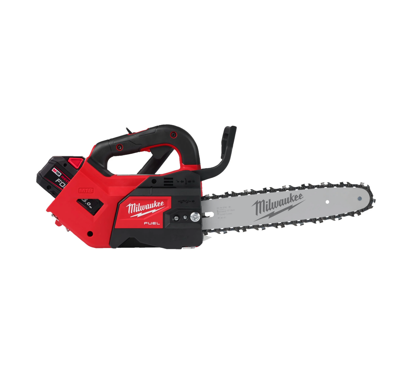 Motoserra de poda M18 30 cm amb 2 bateries + carregador Milwaukee M18 FTHCHS30-802