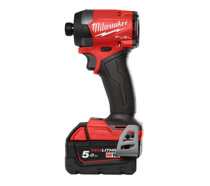 Tornavís d’impacte M18 Fuel de ¼″ hexagonal + 2 bateries de 5 Ah + carregador + maletí Milwaukee M18 FID3-502X