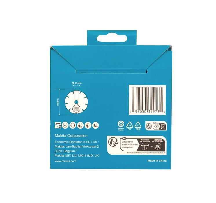 Disc de diamant Diamak de 115mm Makita D-80070