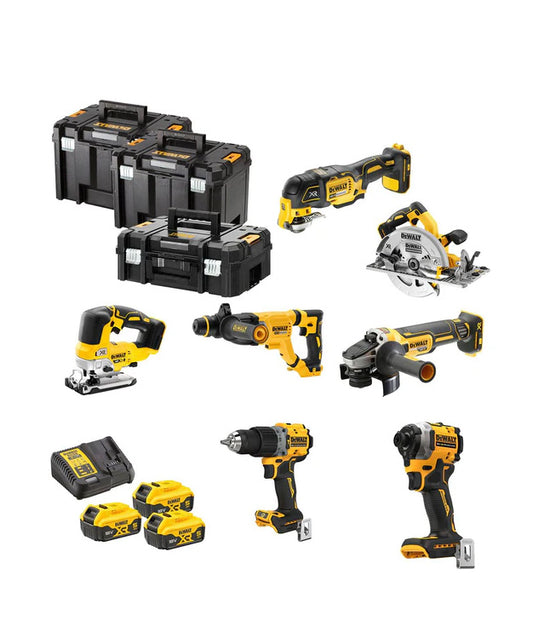 Combokit 7 eines XR 18V + carregador + 3 bateries + 3 maletins Dewalt DCK706P3T