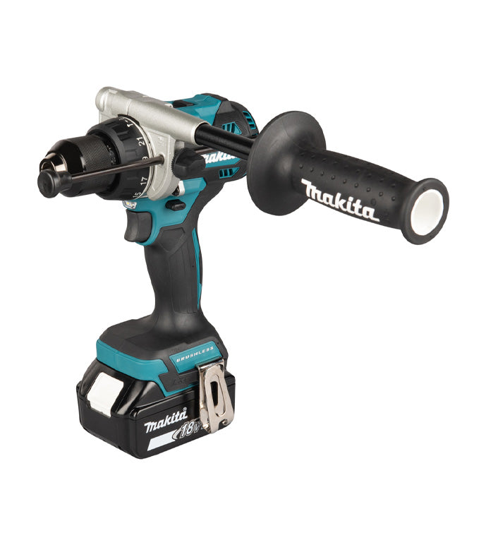 Combo 18V Trepant DHP492 + Esmoladora DGA504 + 2 bateries de 5 Ah + Carregador + Maletins Makita DLX2552TJ
