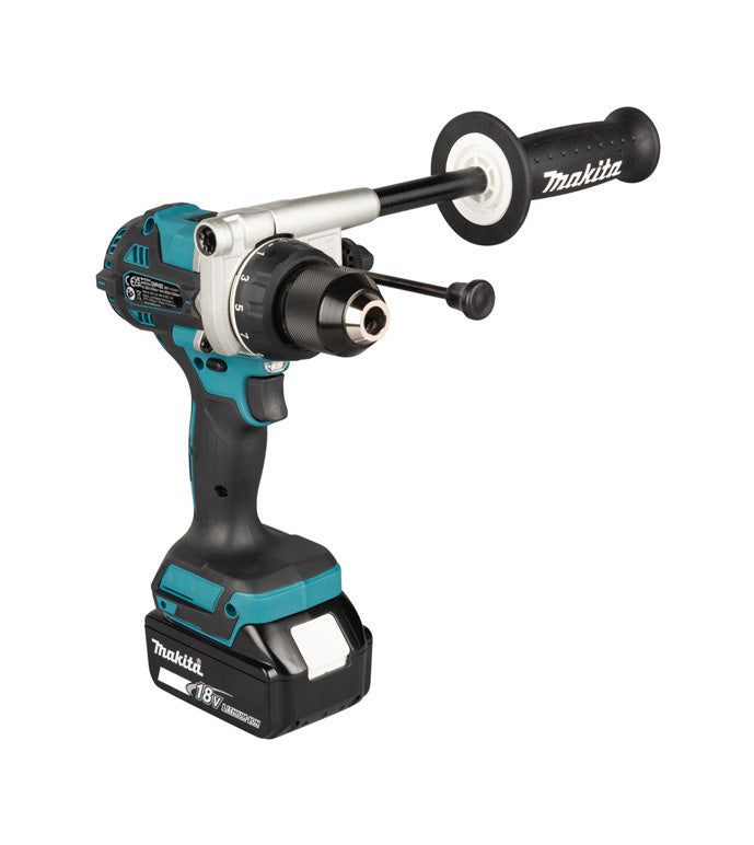 Combo 18V Trepant DHP492 + Esmoladora DGA504 + 2 bateries de 5 Ah + Carregador + Maletins Makita DLX2552TJ