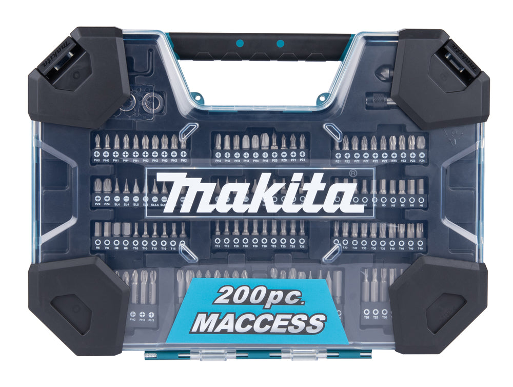 Estoig de broques i puntes de cargolar Maccess (200 u) E-22610 Makita