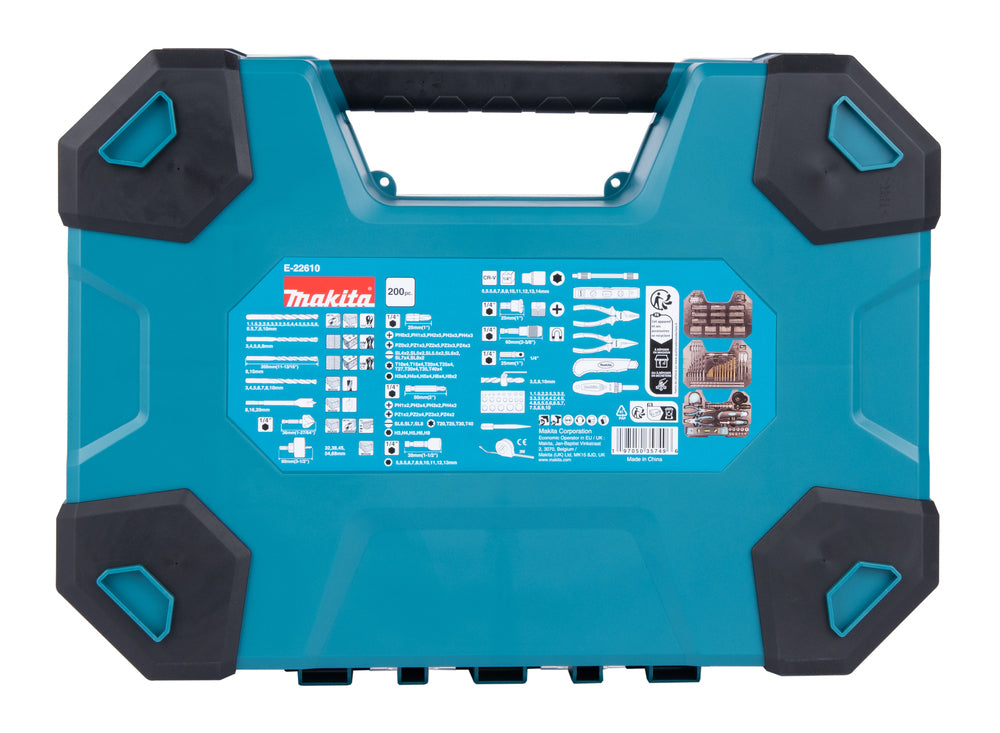 Estoig de broques i puntes de cargolar Maccess (200 u) E-22610 Makita
