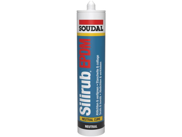 Segellador neutre per a EPDM negre Silirub 300ml Soudal