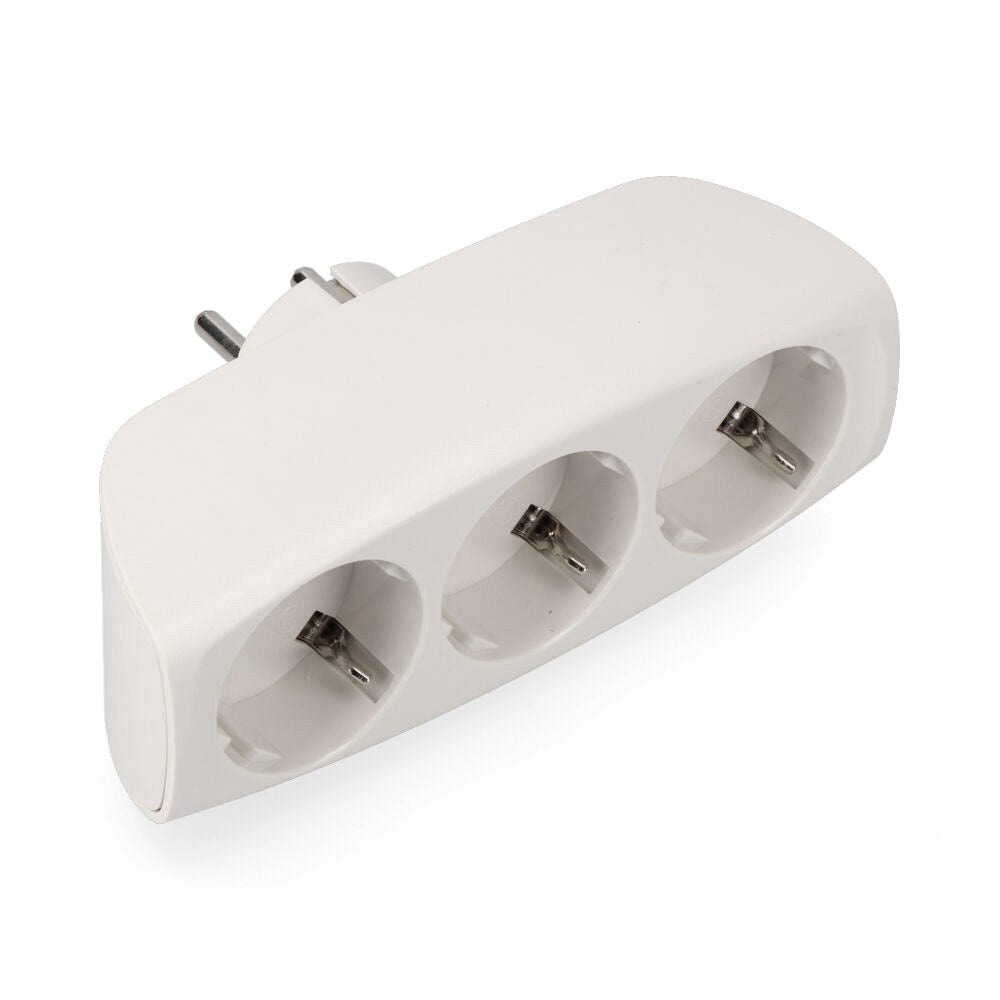Multiconnector T/TL de triple sortida, tipus F, 4,8 mm, màx. 3680 W, EDM