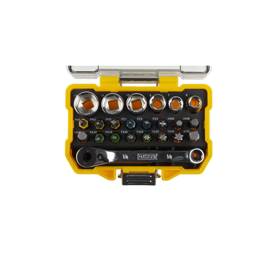 Estoig de vasos i puntes per a cargolar de 24 peces Dewalt DT71516