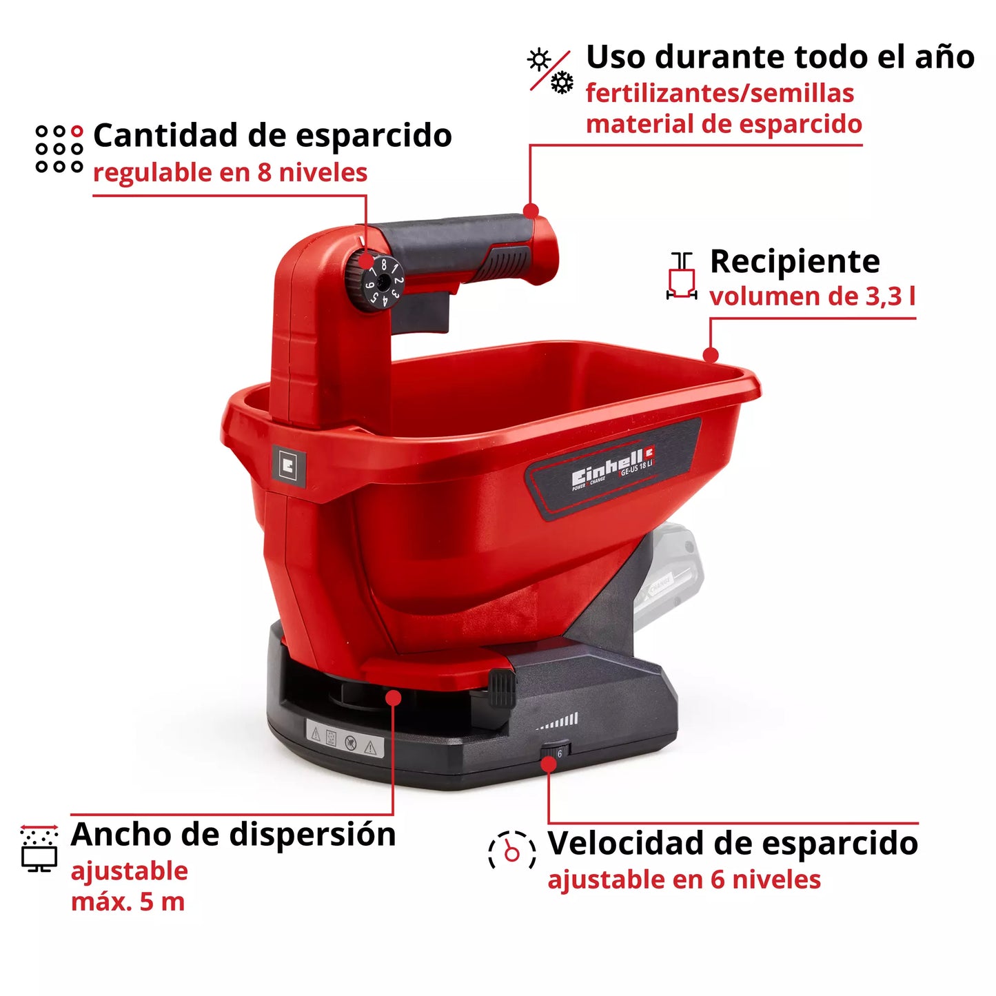 Escampador universal amb bateria 18V GE-US 18 Li-Solo Einhell