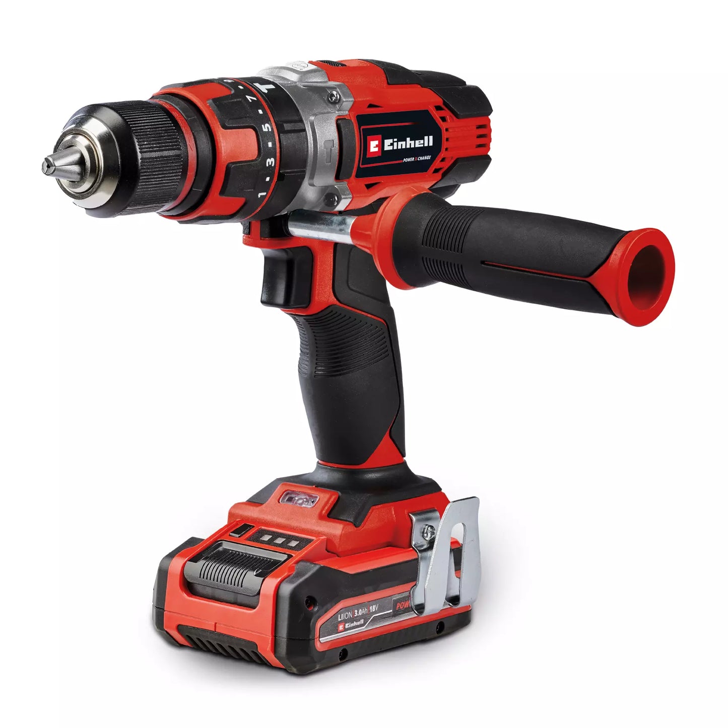 Set 18V Trepant + Martell perforador + Amoladora + 2 bateries de 3.0Ah + Carregador Einhell TE-TK 18/3 Li +2 (CD+AG+HD)