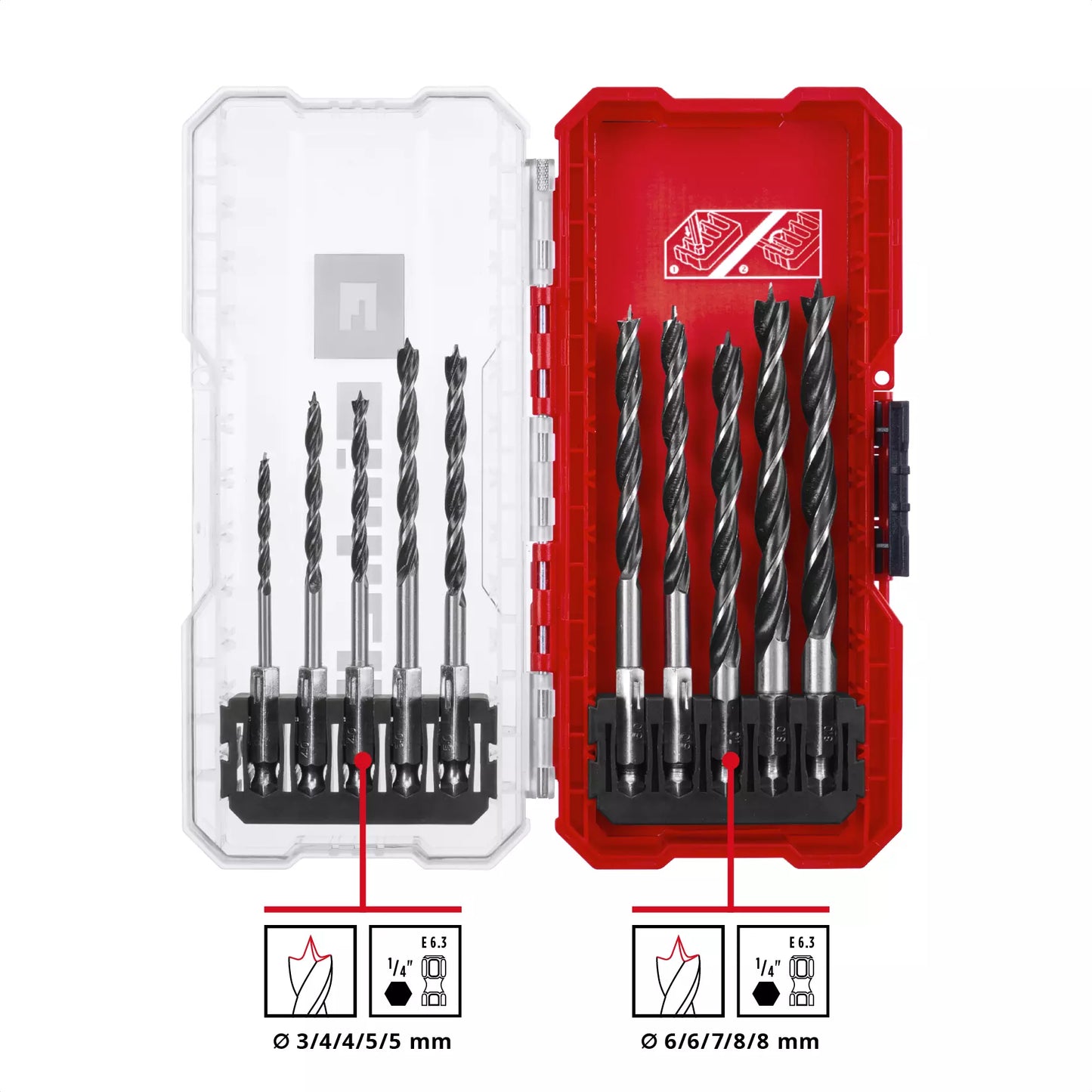 Joc de broques per a fusta S-CASE LS de 10pcs Einhell 49108733