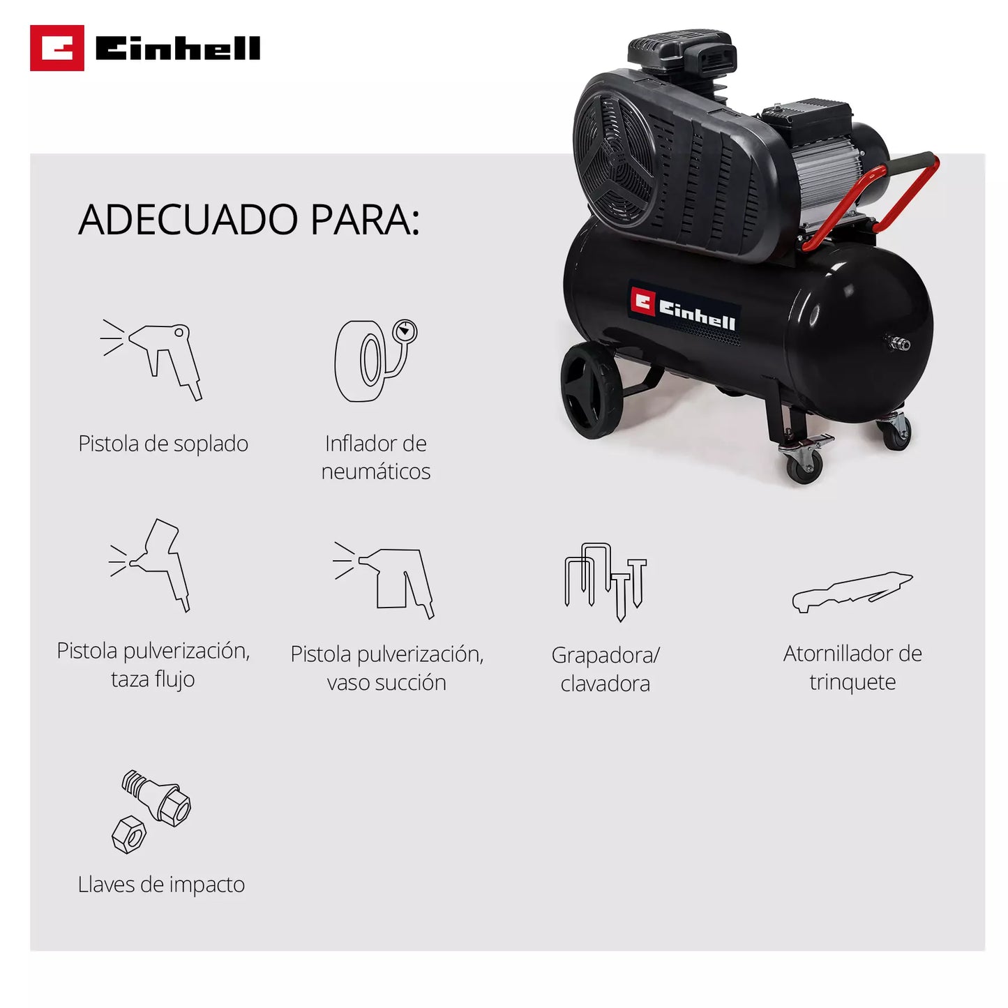 Compressor d’aire de 50 l i 1800 W Einhell TC-AC 270/50/10