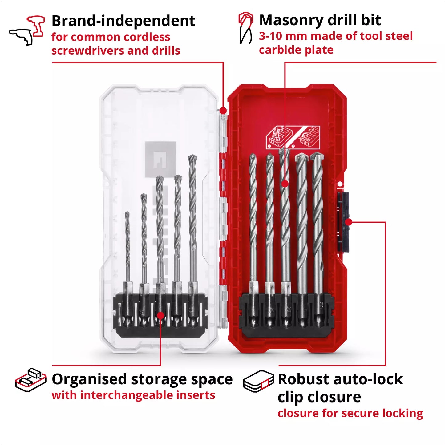 Joc de broques per a pedra S-CASE LS de 10pcs Einhell 49108743