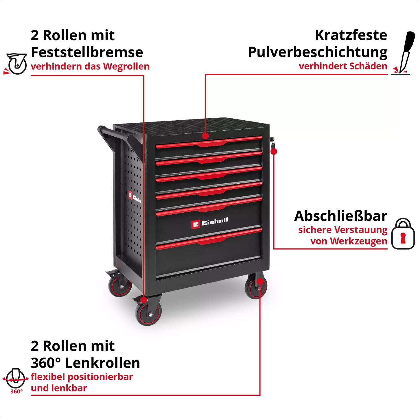Carro d’eines amb 6 calaixos Einhell 49375402