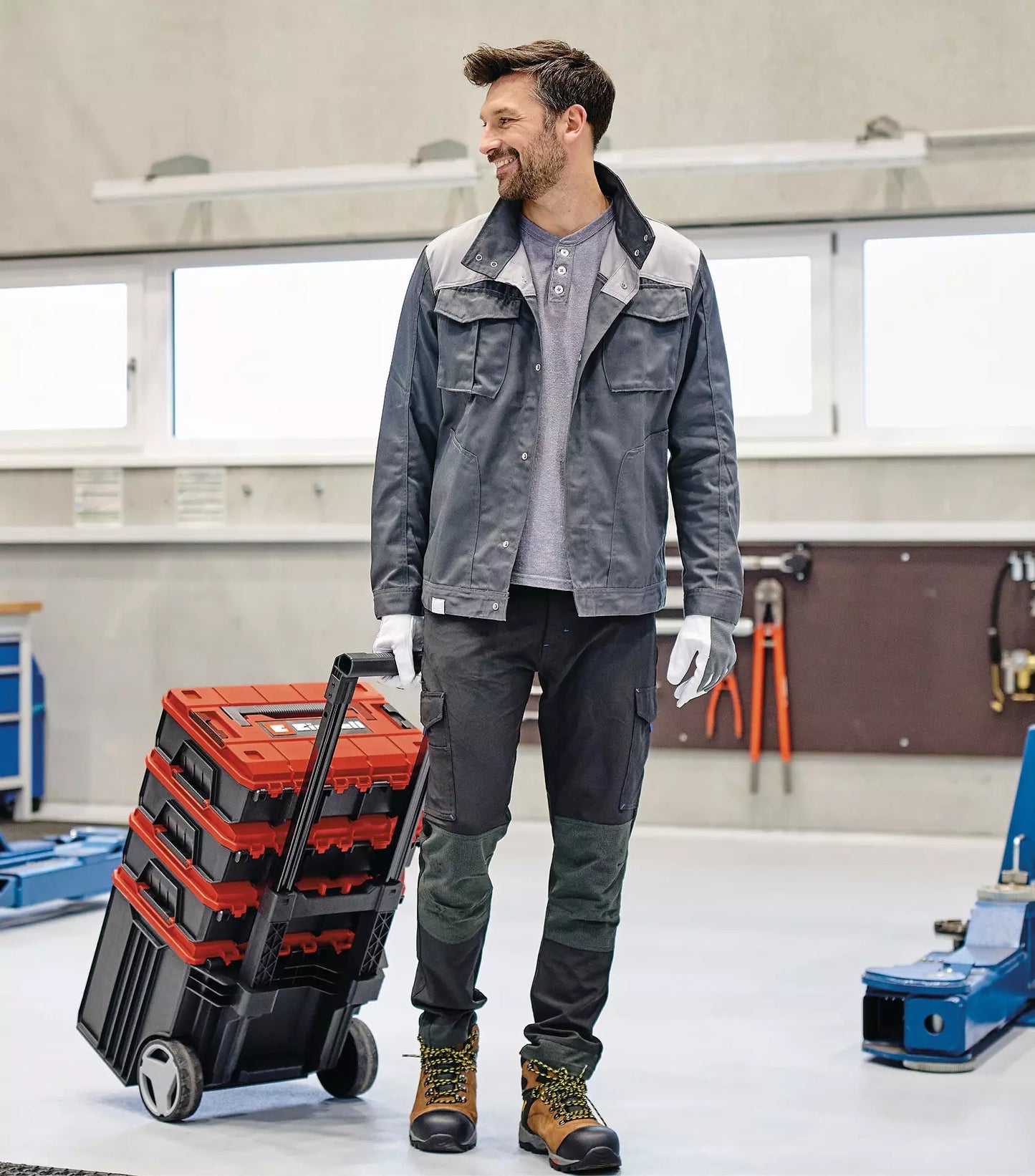 Sistema de maletins amb rodes Einhell E-Case Tower