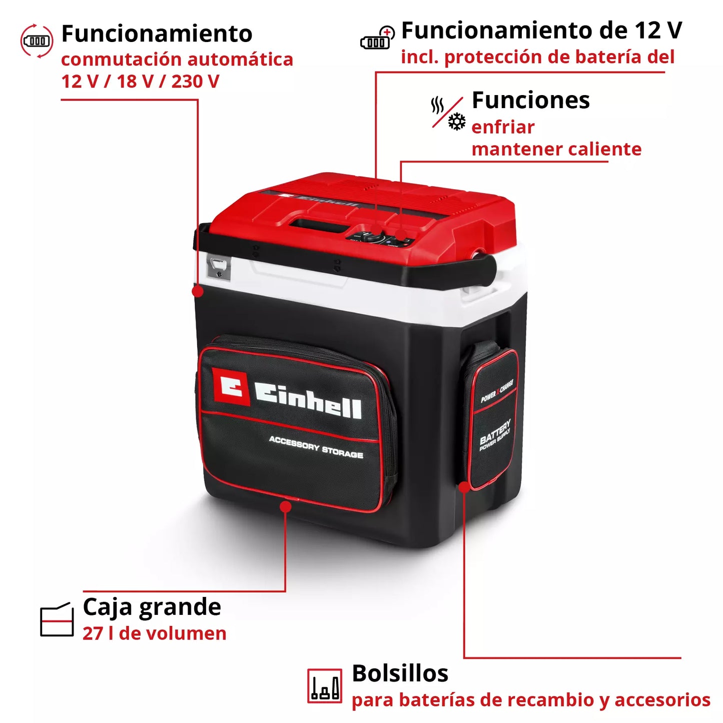Nevera portàtil amb bateria de 18V TE-COL 18/27 Einhell