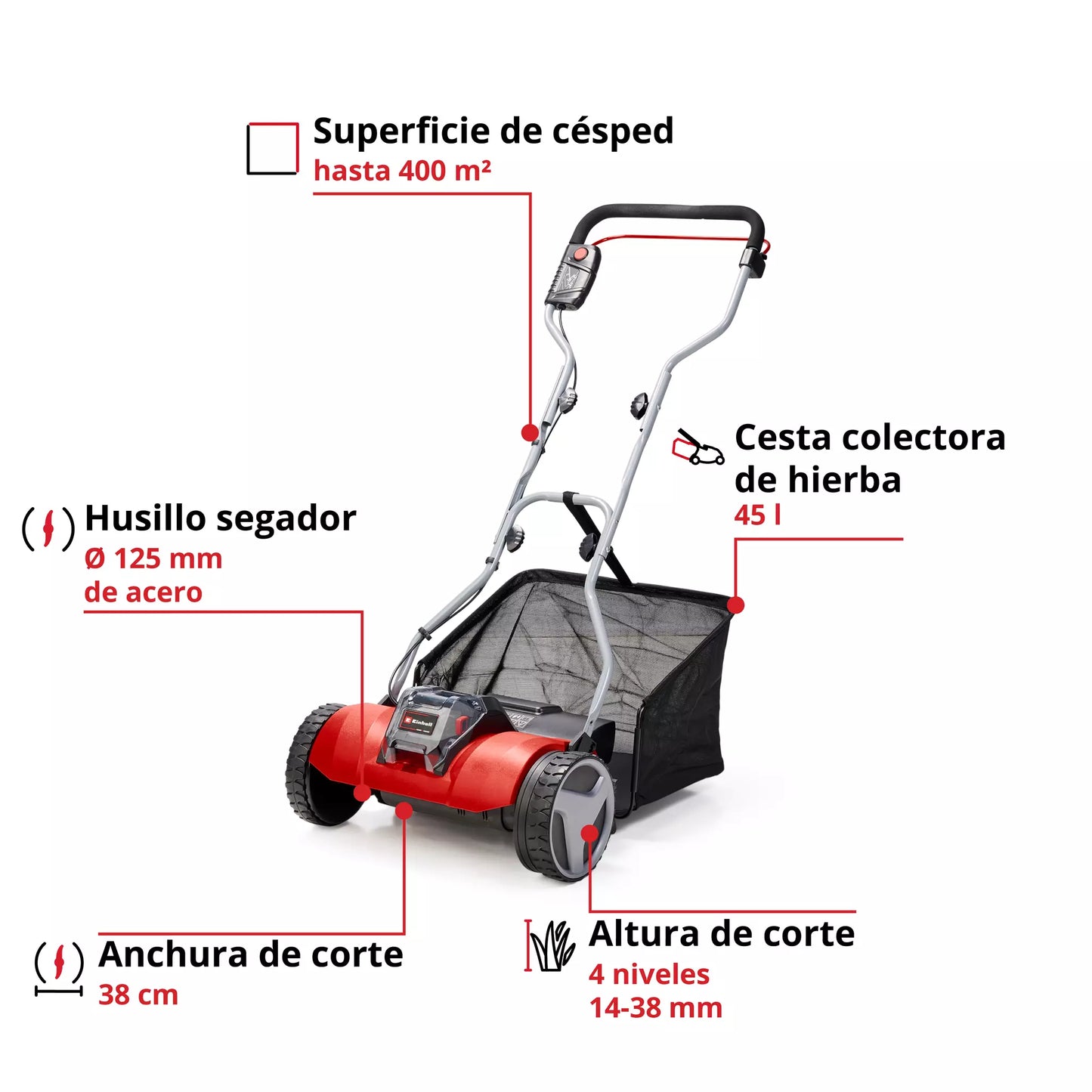 Tallagespa amb bateria 18V GE-HM 18/38 Li-Solo Einhell