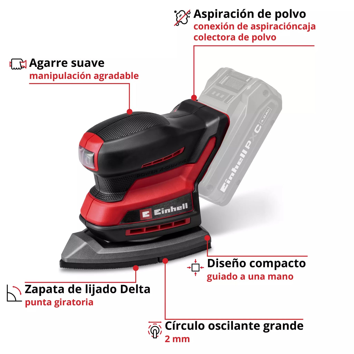 Polidora multifunció tipus delta TE-OS 18/150-2 Li - Només Einhell