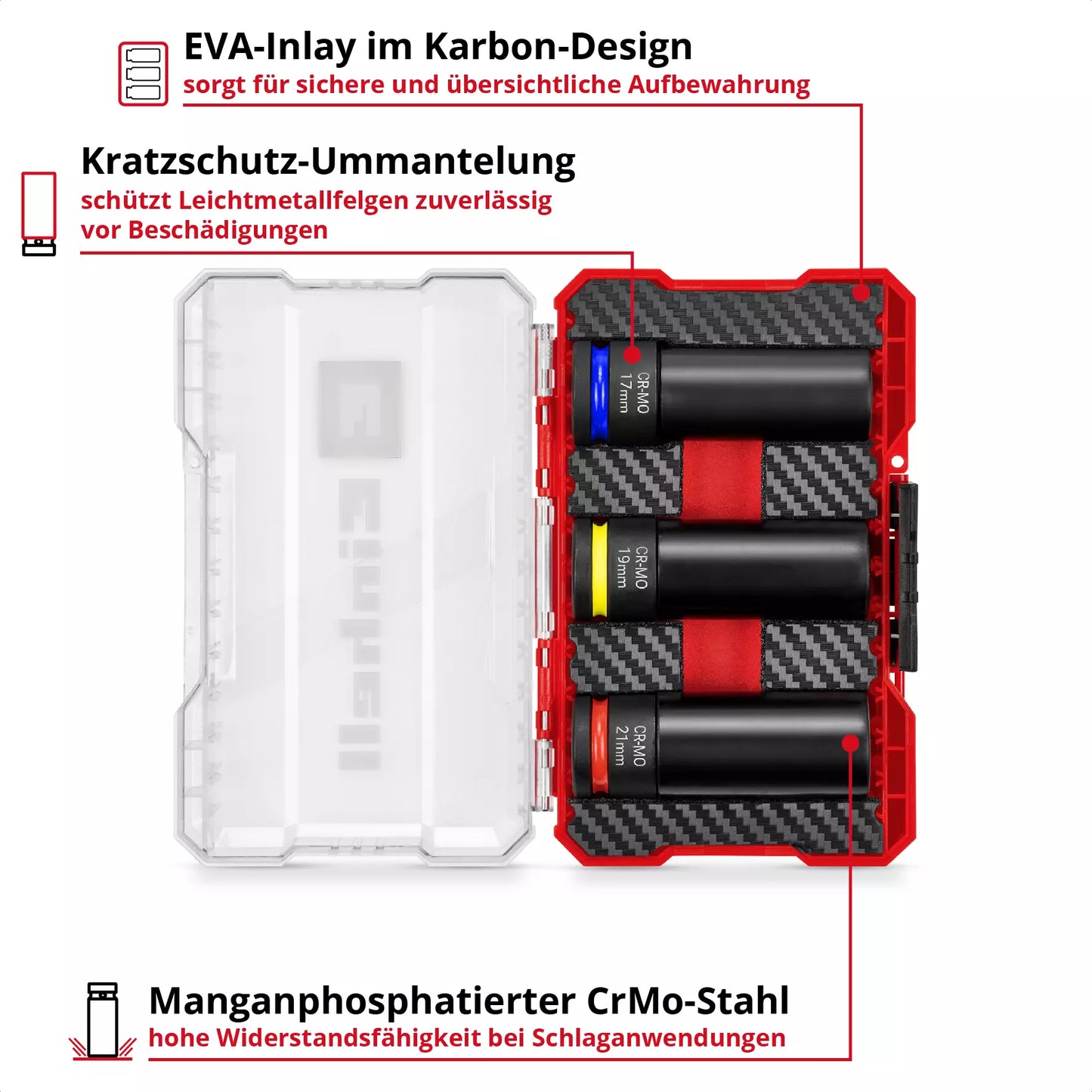 Joc de vasos d’impacte de 3pcs Einhell 49109263