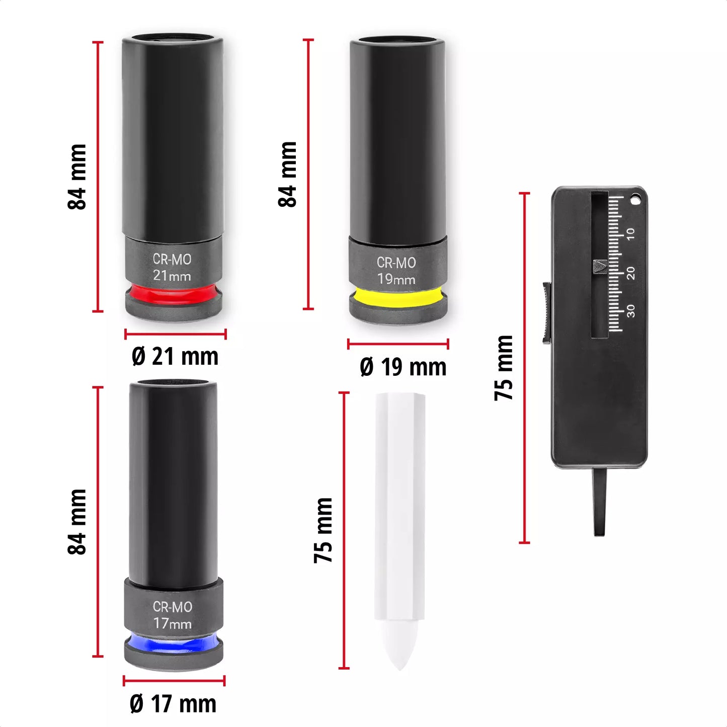 Joc de vasos d’impacte de 5pcs Einhell 49109273