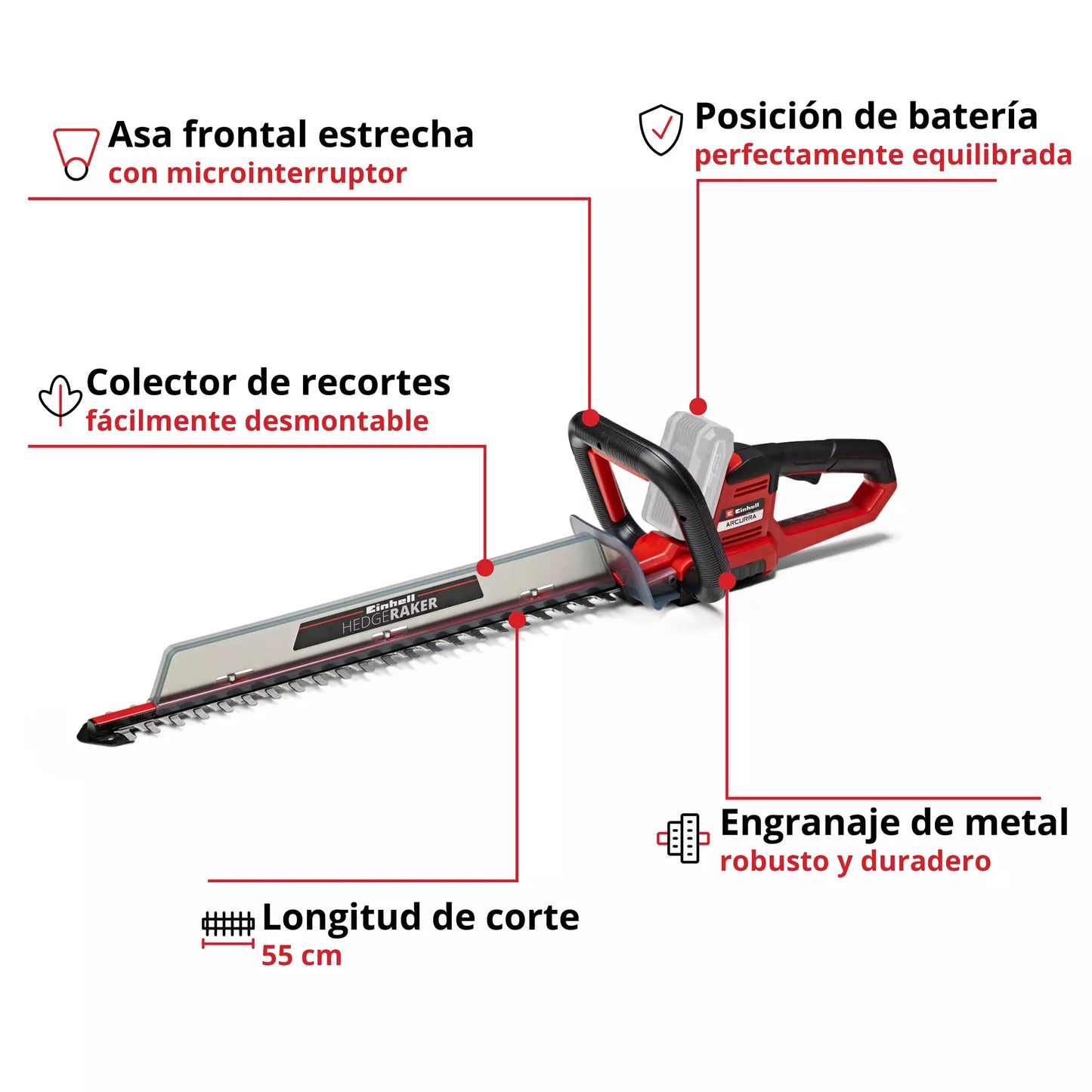 Tallabardisses amb bateria ARCURRA 18/55 Einhell