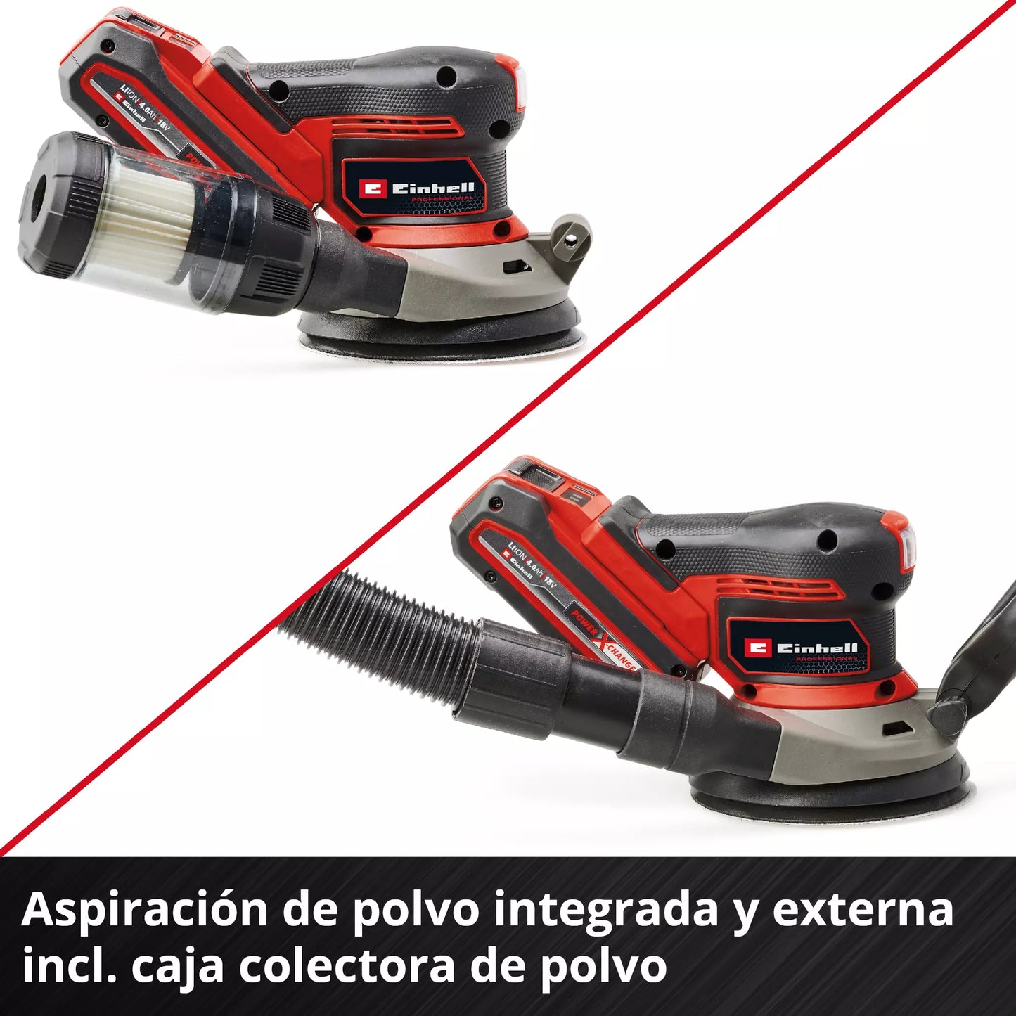 Polidora excèntrica 18 V 125 mm Einhell TP-RS 18/32 Li BL - Solo