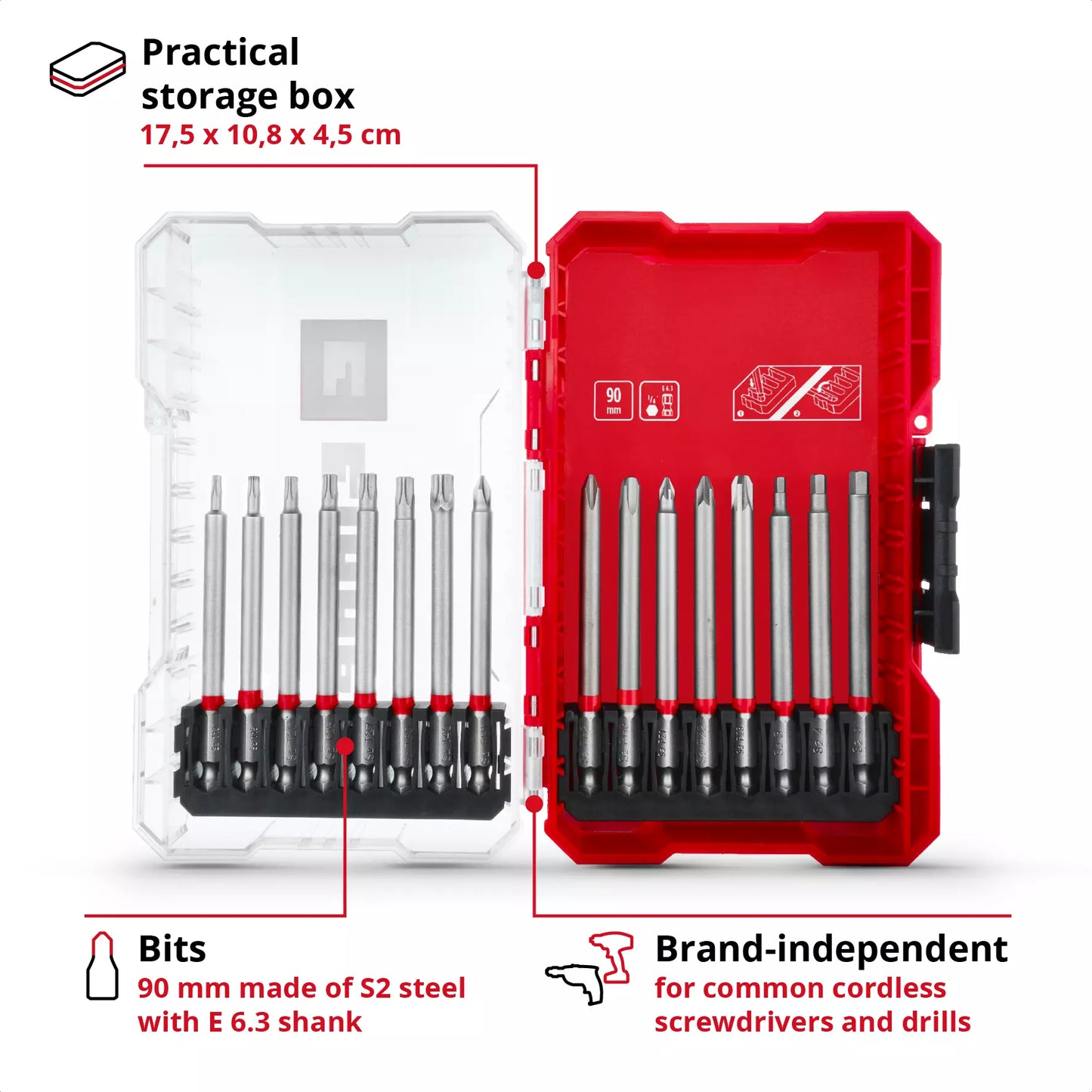 Joc de puntes llargues M-CASE LS de 16pcs Einhell 49118973