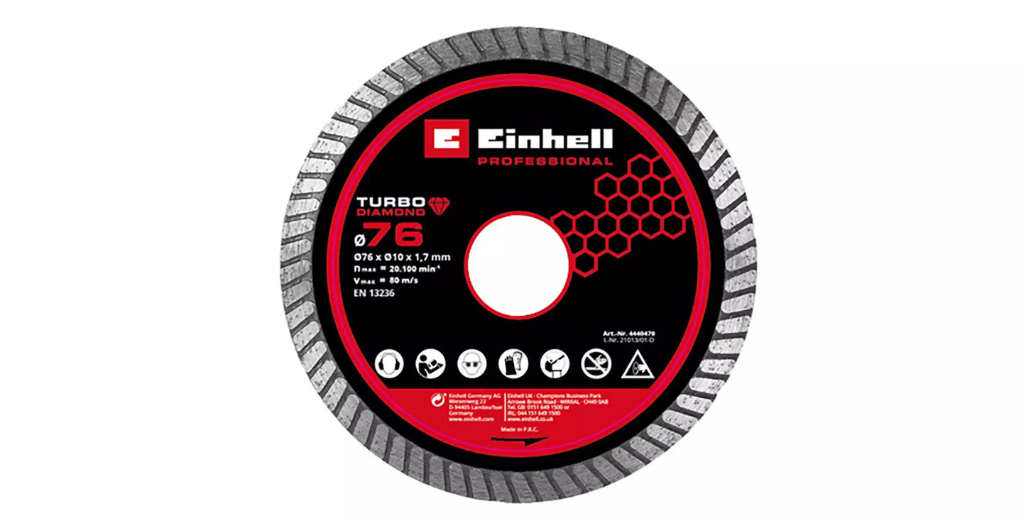 Disc de tall de diamant de 76 mm Einhell