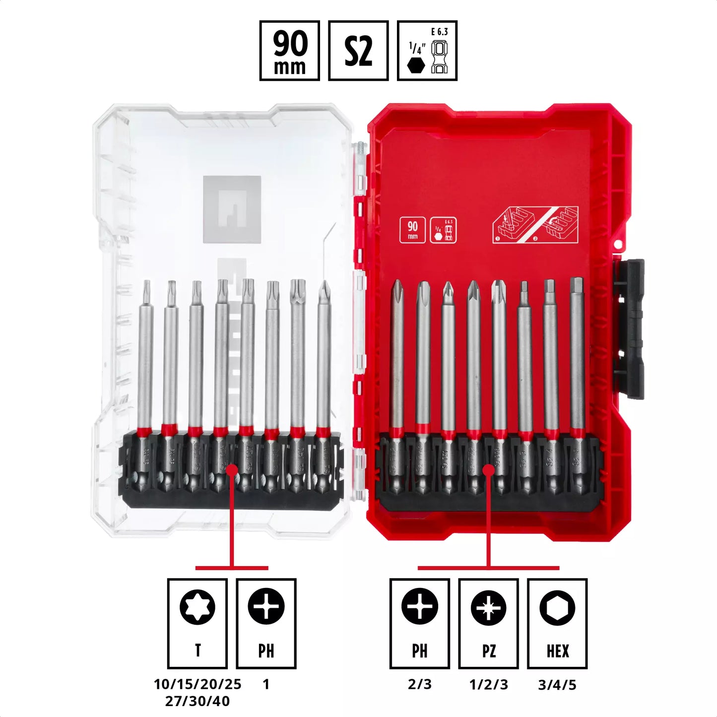 Joc de puntes llargues M-CASE LS de 16pcs Einhell 49118973