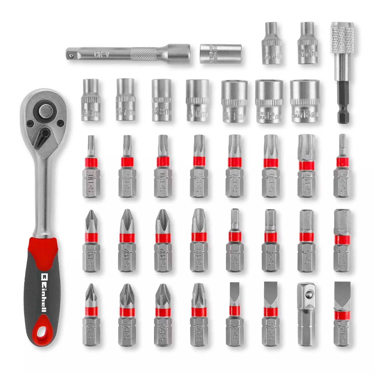 Joc de puntes i vasos L-CASE de 37pcs LS Einhell 49109022