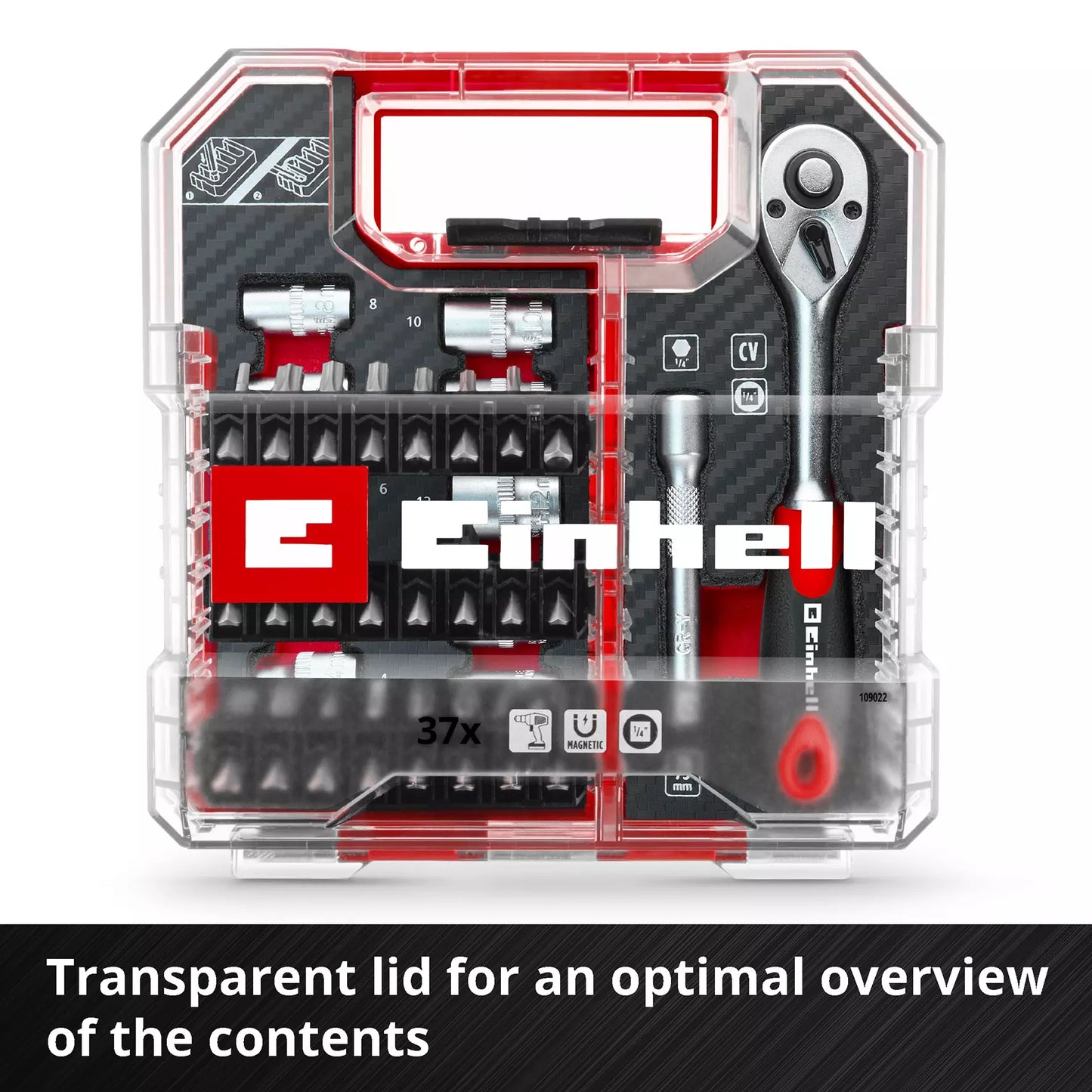 Joc de puntes i vasos L-CASE de 37pcs LS Einhell 49109022