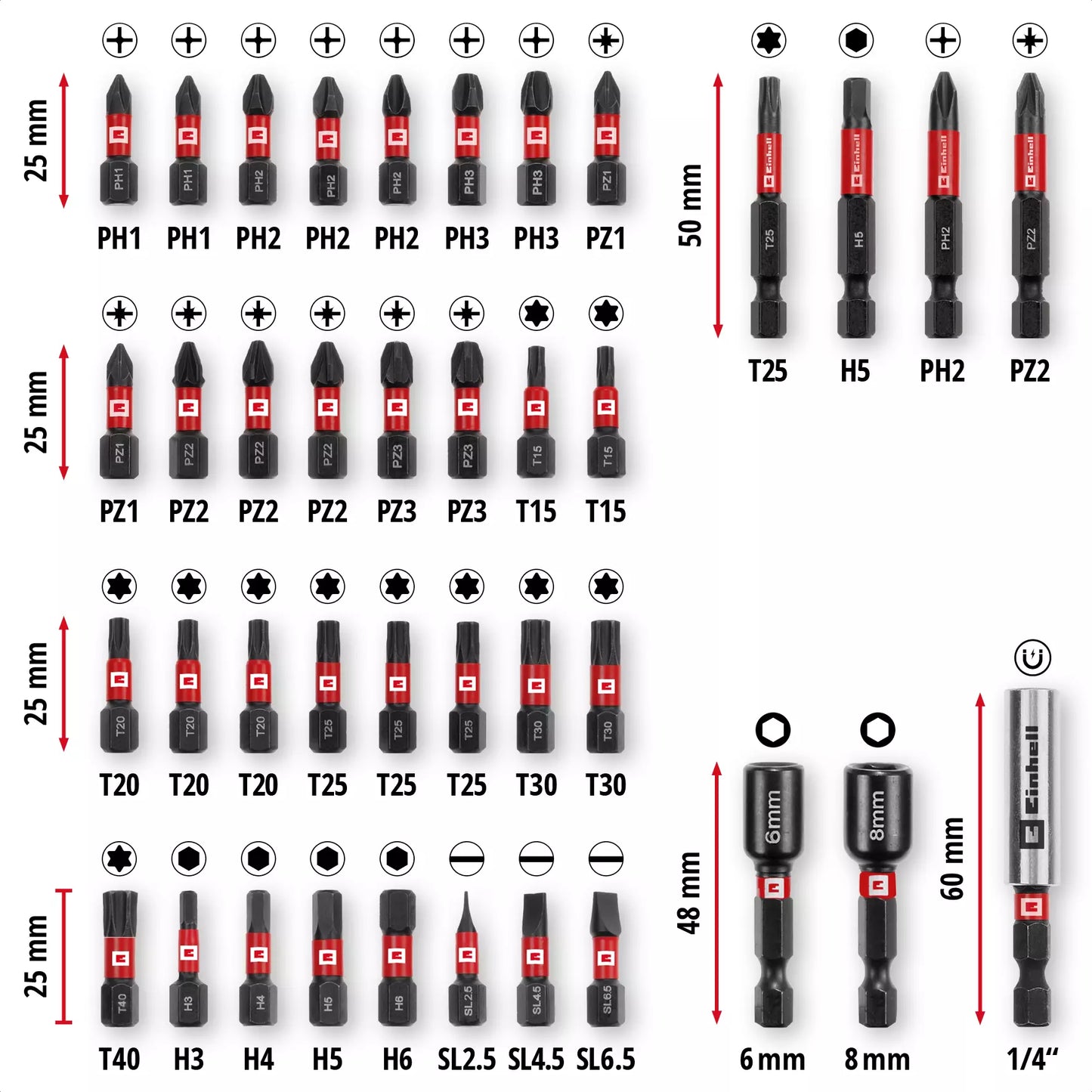 Joc de puntes de 39pcs M-CASE Einhell 49109210