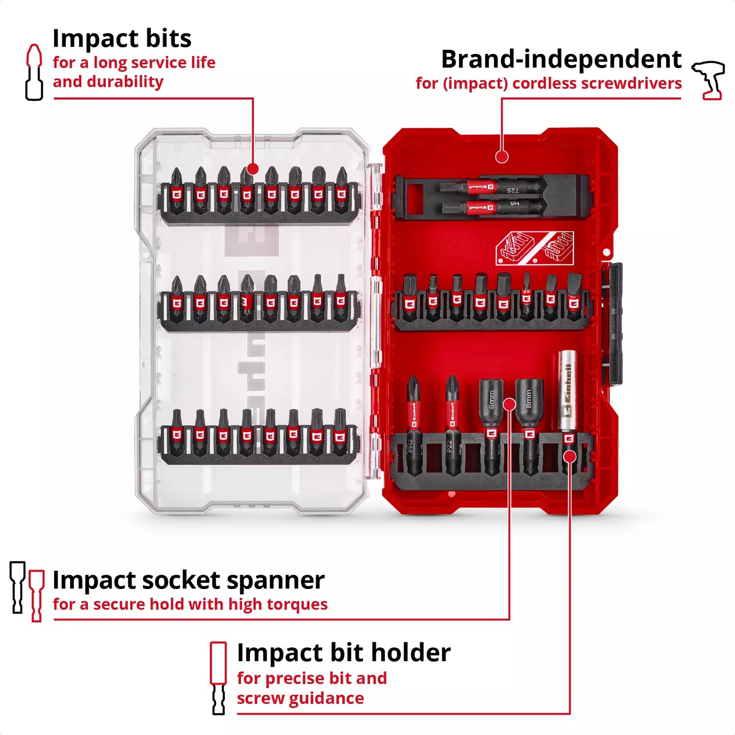 Joc de puntes de 39pcs M-CASE Einhell 49109210