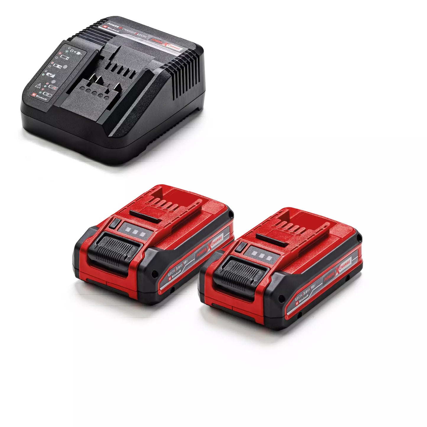 Set 18V Trepant + Martell perforador + Amoladora + 2 bateries de 3.0Ah + Carregador Einhell TE-TK 18/3 Li +2 (CD+AG+HD)
