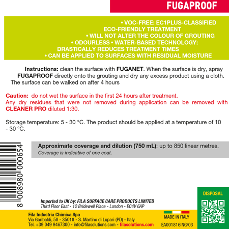 Esprai de protecció antibrutícia per a juntes, 750 ml Fila FUGAPROOF