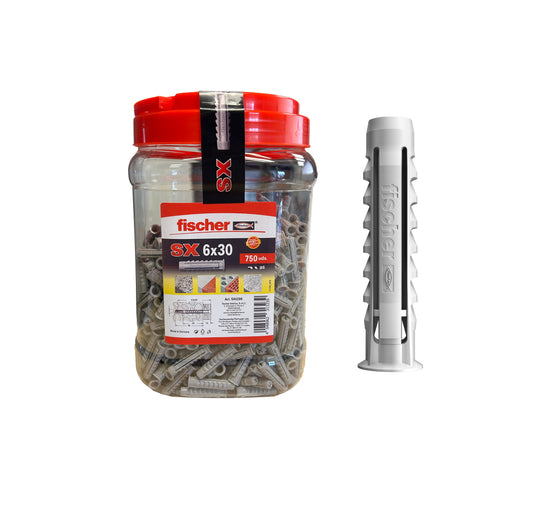 Caixa 750uds Taca SX 6x30 Fischer