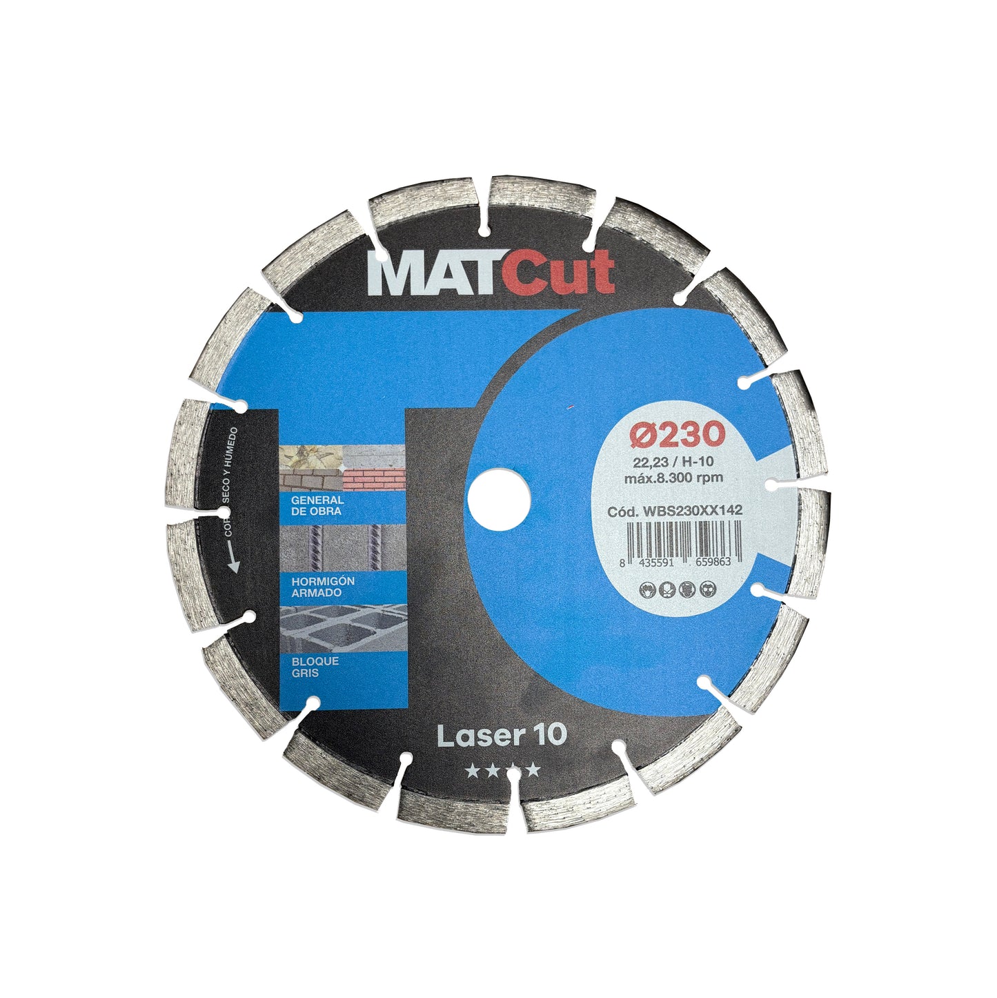 Disc de diamant Laser 10 MATcut 230 mm Mussol