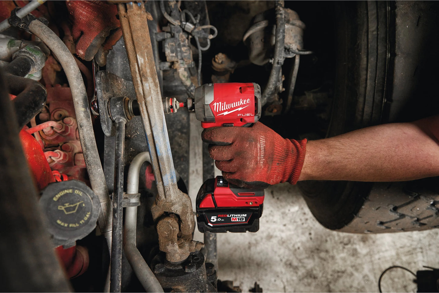 Tornavís d’impacte M18 Fuel de ¼″ hexagonal + 2 bateries de 5 Ah + carregador + maletí Milwaukee M18 FID3-502X