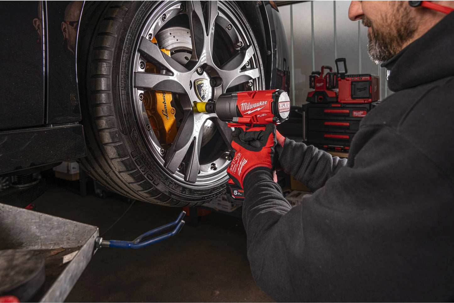 Clau d’impacte M18 FUEL ONE-KEY d’1/2" + 2 bateries de 5 Ah + carregador + maletí Milwaukee M18 ONEFHIWF12-502X